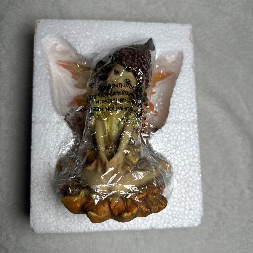PUMPKIN PATCH SITTING FAIRY FIGURINE 6” & STANDING FAIRY FIGURINE 8” NEW IN BOX - Picture 10 of 15